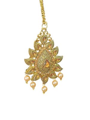 Headpiece cu pietre cubic zirconia si perle de cultura