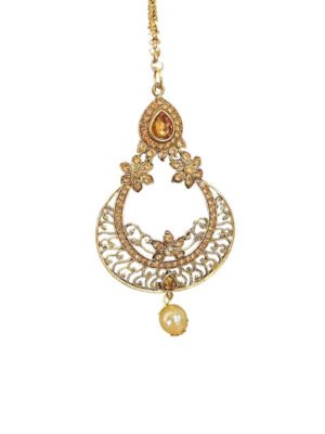 Headpiece cu pietre cubic zirconia si perla de cultura